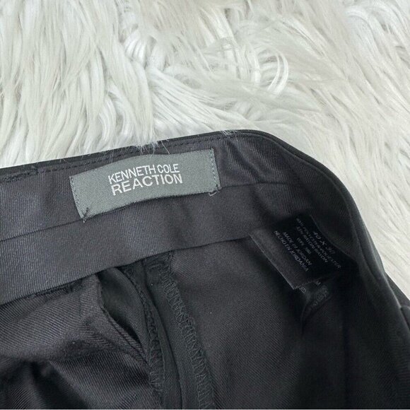 Kenneth Cole Reaction Men’s Black Striped Pleated Relaxed Career‎ Pants W40/L30 - Picture 5 of 13